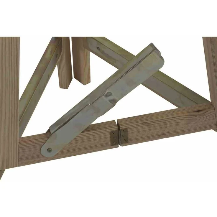 Stehtisch Ø 78 cm, komplett aus Kiefernholz Gestell klappbar – Bild 4
