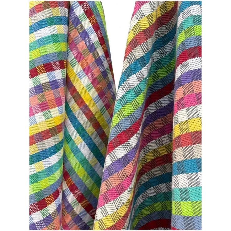 Kracht Geschirrtuch Restgarn, (Set, 4-tlg, 4-teilig), Geschirrtücher Grubenhandtücher aus Restgarn ca. 50x70cm 100% Baumwolle