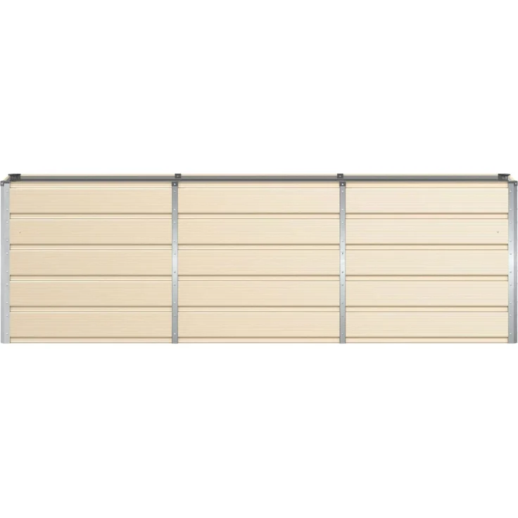 vidaXL Pflanzkübel Elfenbein 240 x 40 x 75 cm Stahl 42018085 – Bild 4