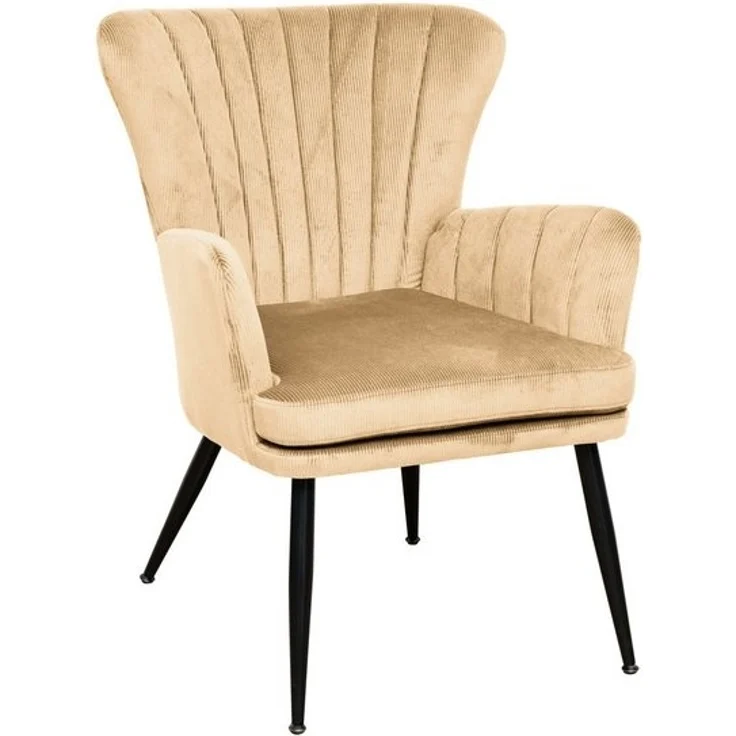 SVITA Sessel SANSA, Corbezug, Lesesessel, Modern, Polsterstuhl,Schwarz – Bild 4