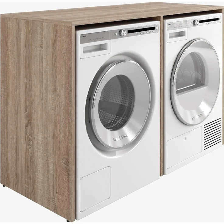 Platan Room Waschmaschinenumbauschrank DORA Waschmaschinenschrank 130 cm breit Überbauschrank Waschmaschine oder Wäschetrockner Schrank für Bad – Bild 1