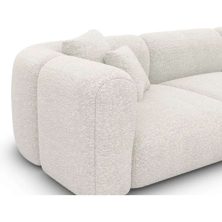 Polster Wohnlandschaft Venturia XXL U-Form - Bouclestoff - Weiß - Rechts – Bild 5