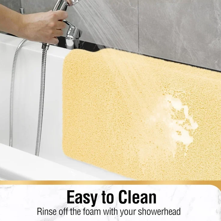 Duschmatte Rutschfest Badewanne PVC Beige 80 x 60 cm (Rechteckig) – Bild 7
