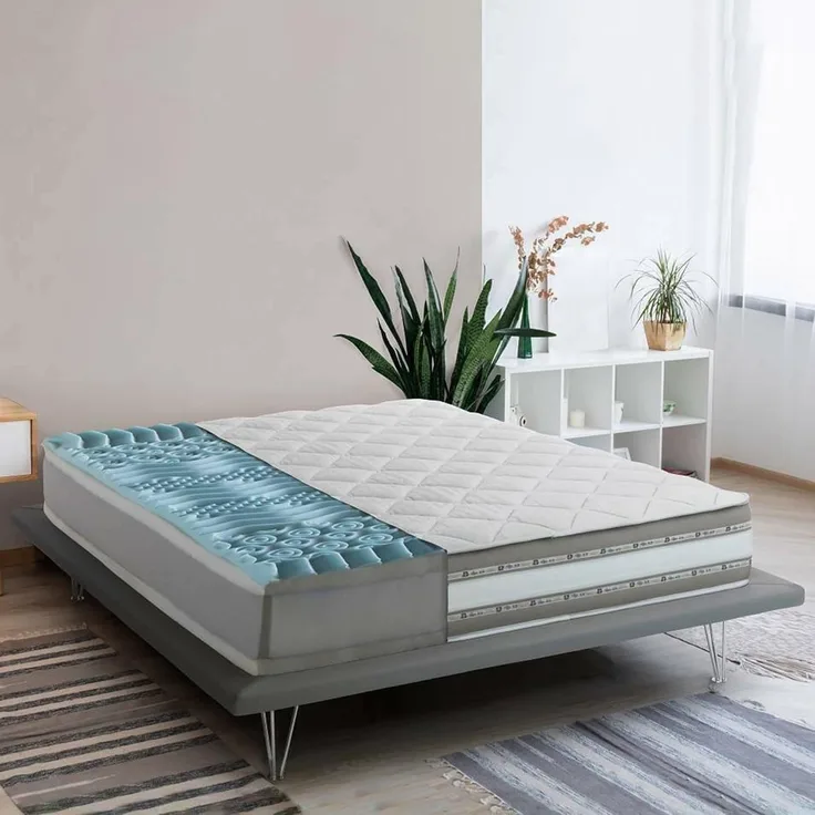 Talamo Italia - Teodora-Doppelmatratze, Memory Foam- und Gel-Matratze mit 9 differenzierten Zonen, 100 % Made in Italy, milbenhemmend und hypoallergen, 180 x 200 x 27 cm
