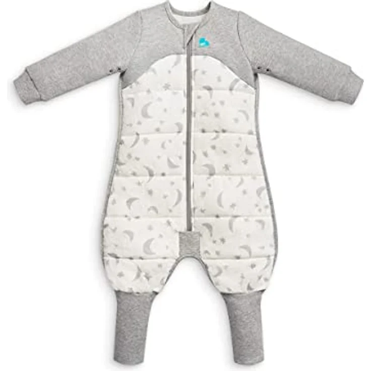 Love To Dream Schlafsack mit Füßen, 12-24 Monate, integrierte Steppdecke für kühle Temperaturen (16-20°C), statt Bettdecke, Schlafanzug Baby Winter, Babyschlafsack, Weiß – Bild 2