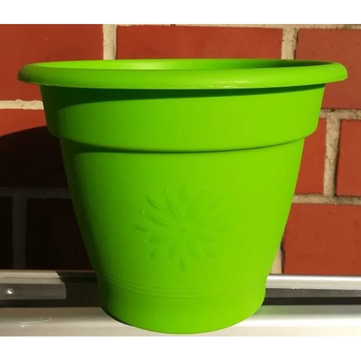 alpfa 842178 Blumenkübel Sydney mit Dekor 23 x 19 cm - limette