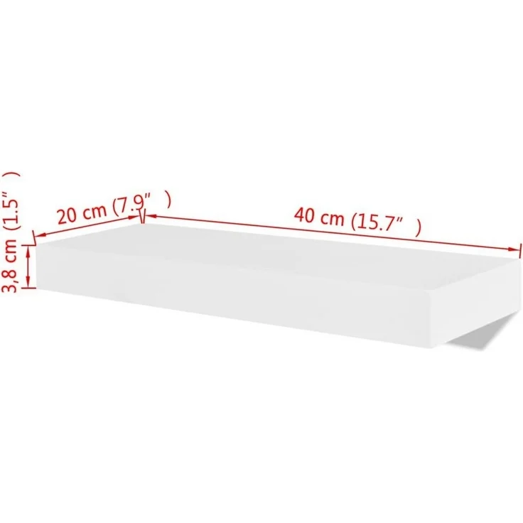 vidaXL Wandregale 2 Stk. MDF Weiß 242182 – Bild 3
