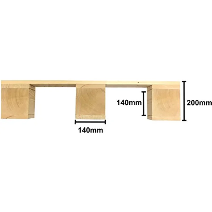 LIPA Palettenbett Bett Holz Massivholzbett 90 100 120 140 160 180 200x200 cm, Palettenmöbel hergestellt in BRD (140x200) – Bild 6
