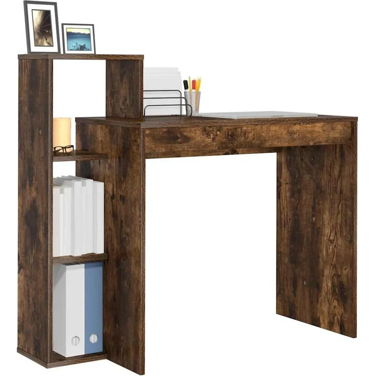 vidaXL Schreibtisch Geräucherte Eiche 100 x 40 x 90 cm Holzwerkstoff 869318 – Bild 2