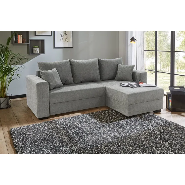 Jockenhöfer Gruppe Ecksofa Elmau L-Form, B: 235 cm, mit Bettfunktion, Bettkasten & 2 Zierkissen