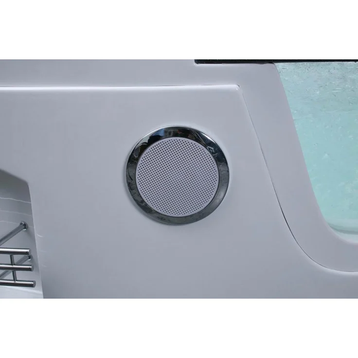 PureHaven Whirlpool 140x140 cm Wasserfall Heizung Lichttherapie Soundsystem Reinigungsprogramm Bluetooth-Soundsystem – Bild 13