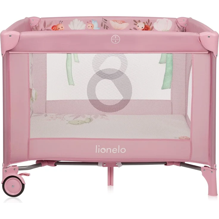 Lionelo Mille Plus 2-in-1 Reisebett und Laufgitter bis 15 kg 0-36 Monate, seitlicher Eingang, 3D-Matratze, 2 Räder mit Bremse für einfaches Zusammenklappen, Tragetasche – Bild 11