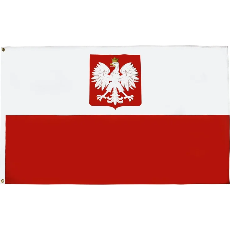 AZ FLAG Flagge Polen mit Adler 90x60 cm Polnische Leichtes Polyester 2 Ösen