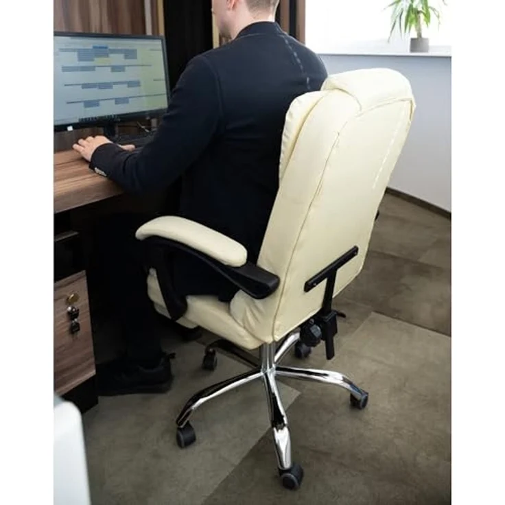 MALATEC Bürostuhl Ergonomischer Bürostuhl Fußstütze Drehsessel Drehstuhl Chefsessel – Bild 4