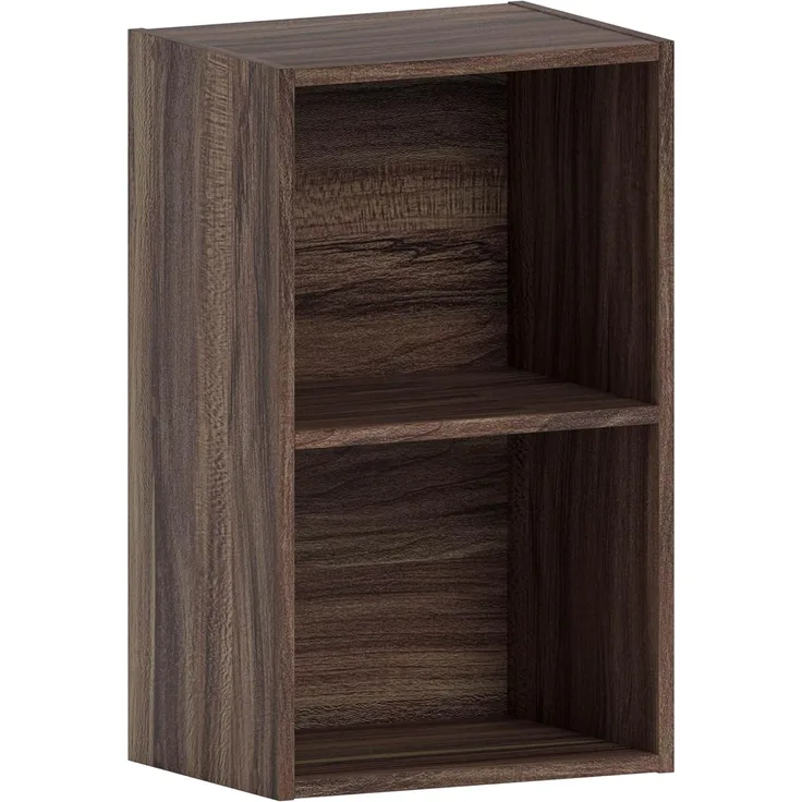 Vida Designs Büro-Bücherregale, Holz, Walnuss, 2 Ebenen