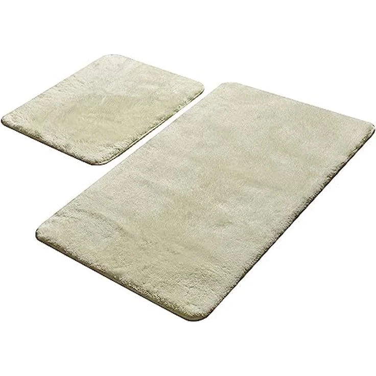 Badteppich Set 2-teilig beige – Bild 2