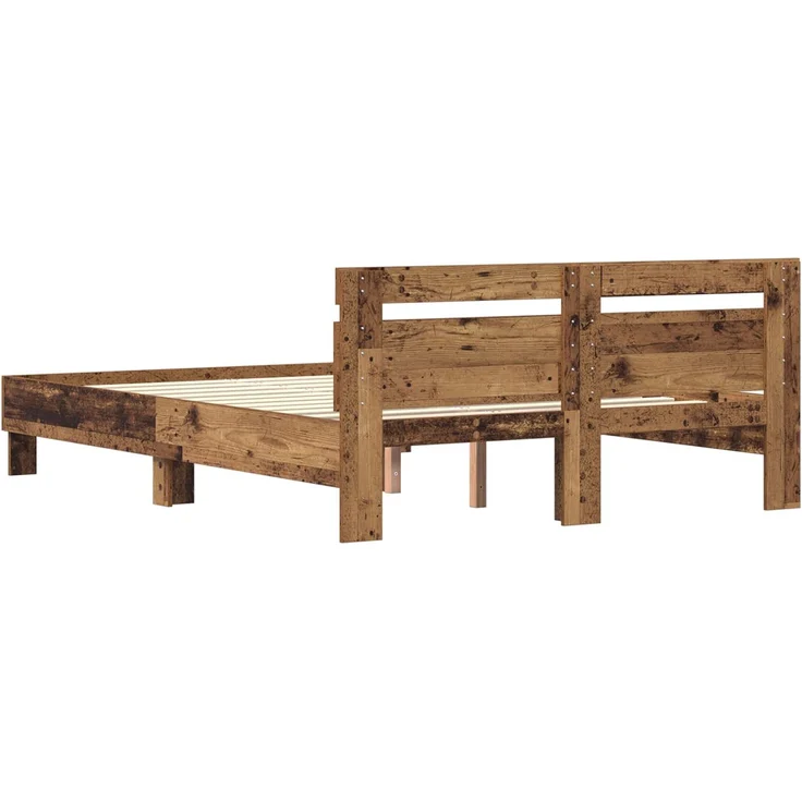 vidaXL Bettrahmen Altholz 160 x 200 cm Holzwerkstoff 3417307 – Bild 6