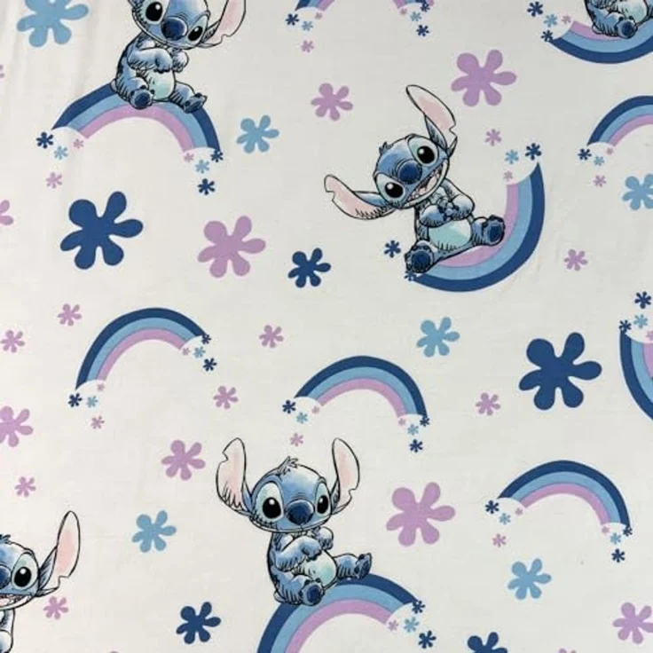 Lilo & Stitch Spannbettlaken 90x200 cm aus 100 % Baumwolle mit 25 cm Steghöhe – Bild 3