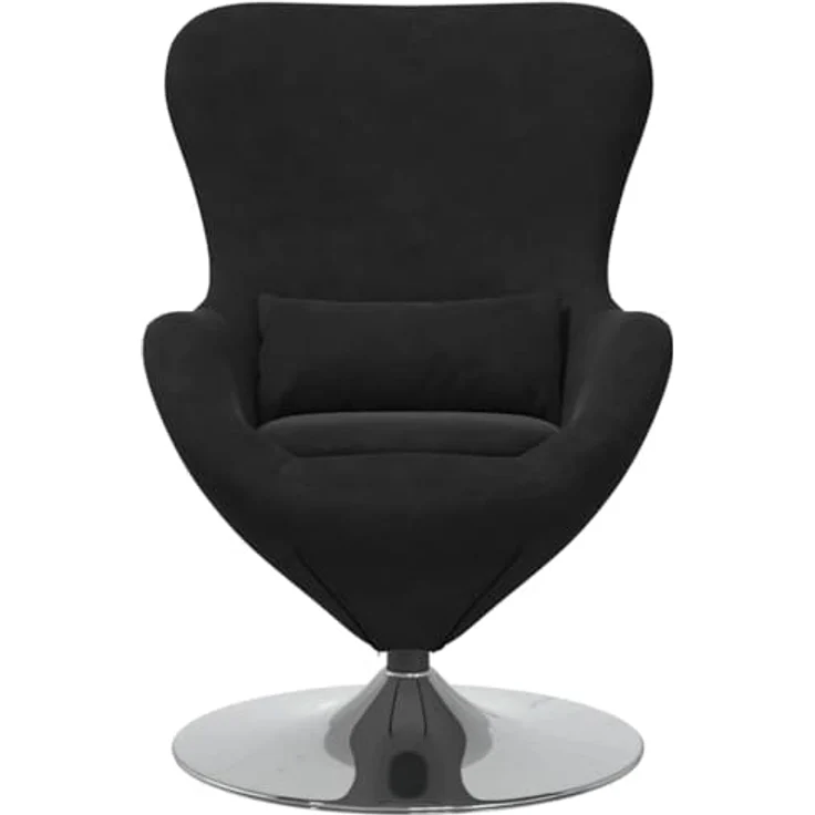 vidaXL Eiersessel Schwarz Samt 42002730 – Bild 9