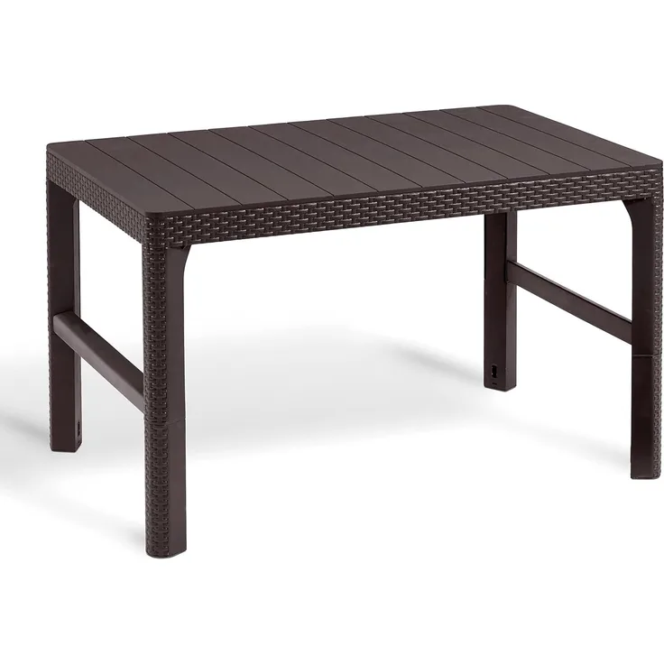 Allibert Gartentisch Lyon, höhenverstellbar [65 cm / 40 cm Tischhöhe], witterungsbeständig