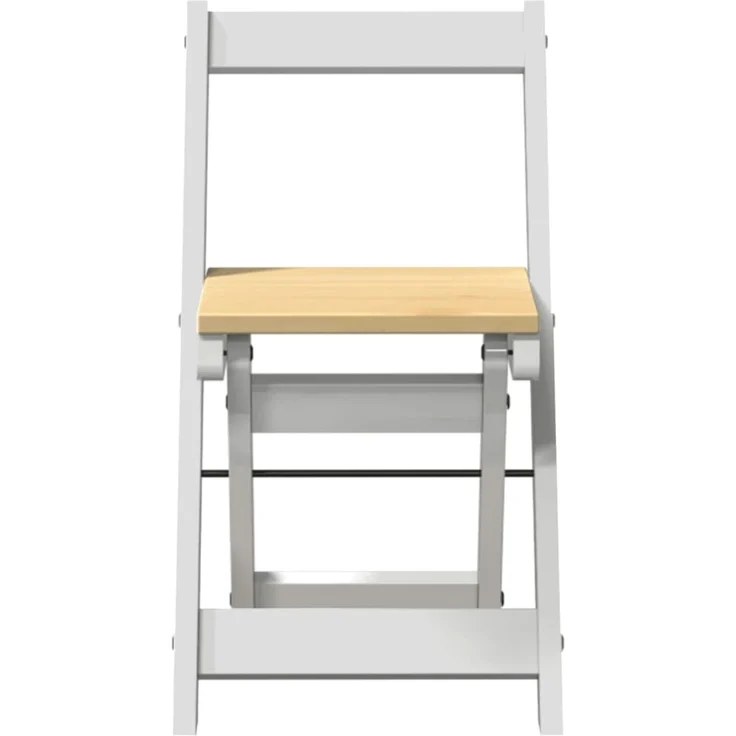vidaXL Esszimmerstühle Klappbar 4 Stk. Corona Weiß Massivholz Kiefer 4013436 – Bild 4