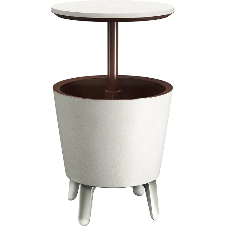 Keter 17186745 Café- und Loungetisch Cool Bar, Kunststoff, beige/braun, ausziehbar – Bild 6
