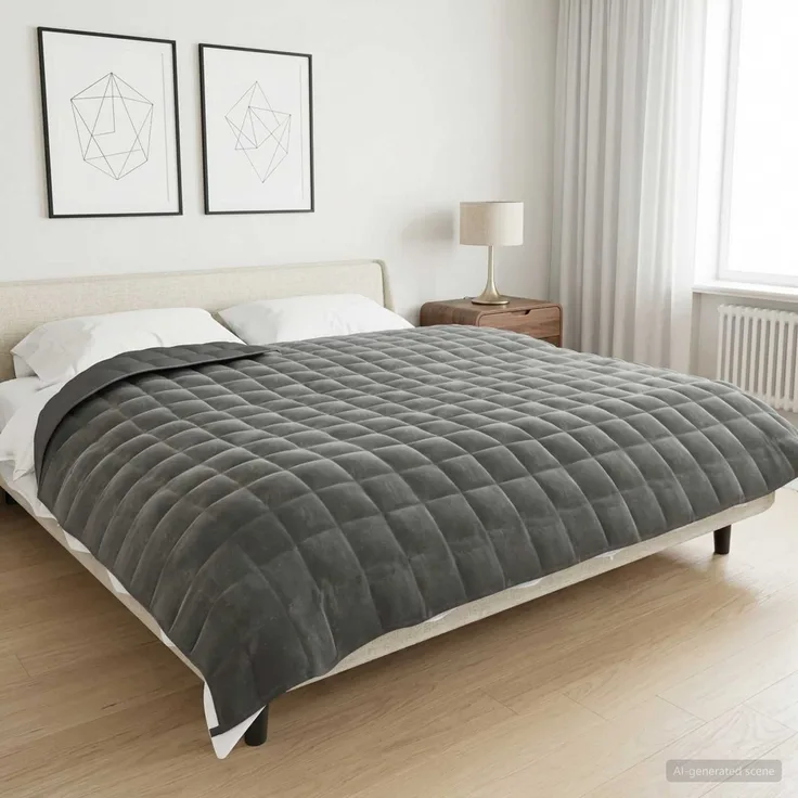 vidaXL Gewichtsdecke Anthrazit 200 x 220 cm 9 kg 100% Baumwolle 205T 3442983