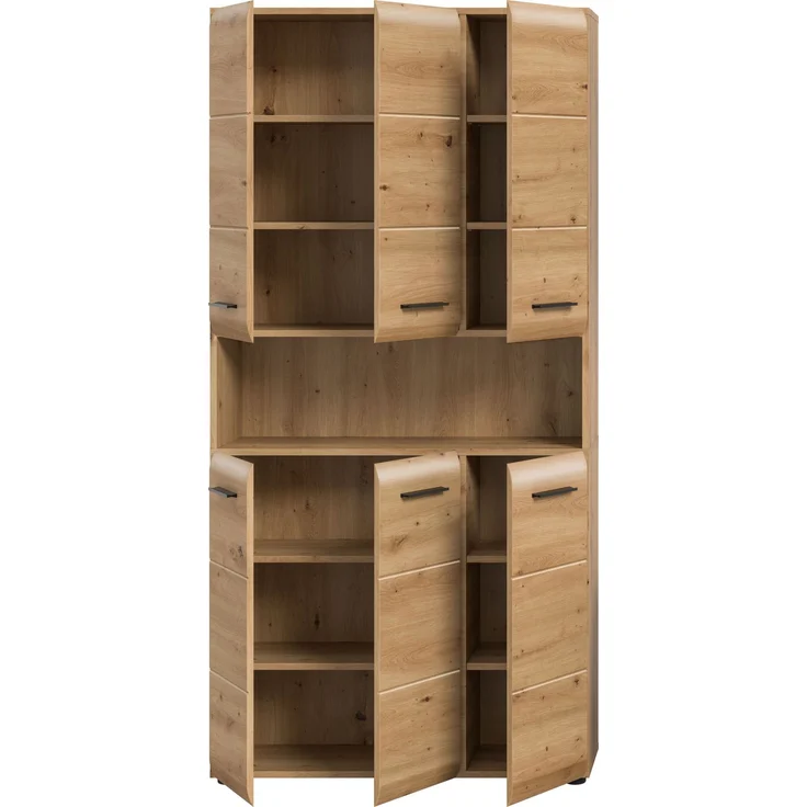 Mehrzweckschrank (B/H/T: 90x185x30 cm) in Artisan Oak Nachbildung und Artisan Oak Nachbildung – Bild 3