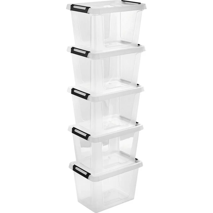 Gardissimo CLIP Aufbewahrungsbox Kunststoffbox Klarsichtbox Box rollbar – Bild 2
