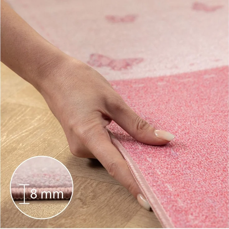 Carpettex Kinderteppich Prinzessin-Design, Rechteckig, Höhe: 7 mm, Teppich Kinderzimmer Prinzessin-Design Rutschfest Waschbar – Bild 2