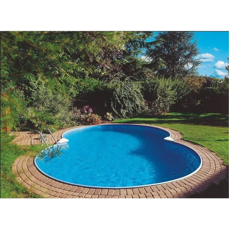 Waterman Achtformpool Stahlwandpool achtform Exklusiv 725 x 460 x 120 cm, St (Einzelbecken), verzinkte Stahlwand
