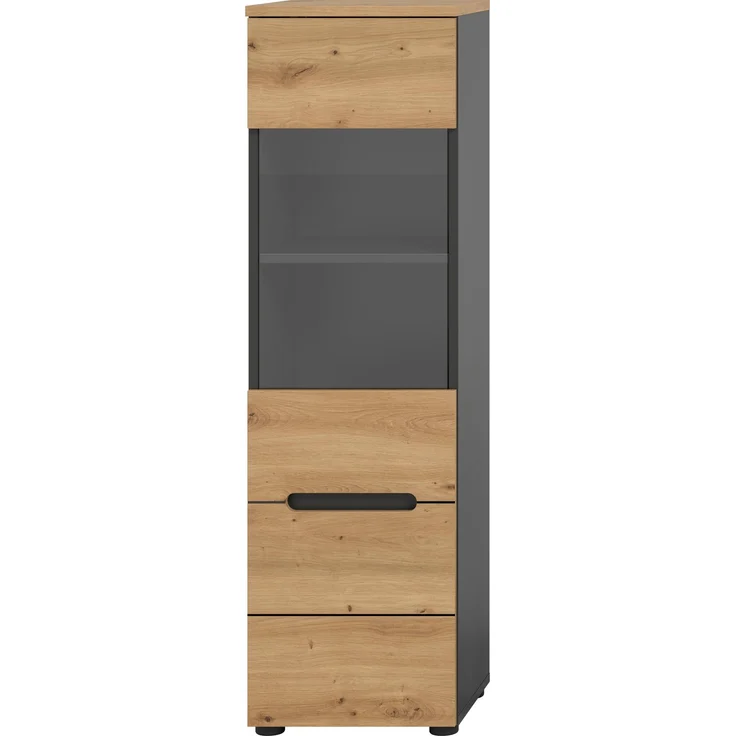Vitrine (B/H/T: 36x125x33 cm) in Artisan Nachbildung – Bild 2