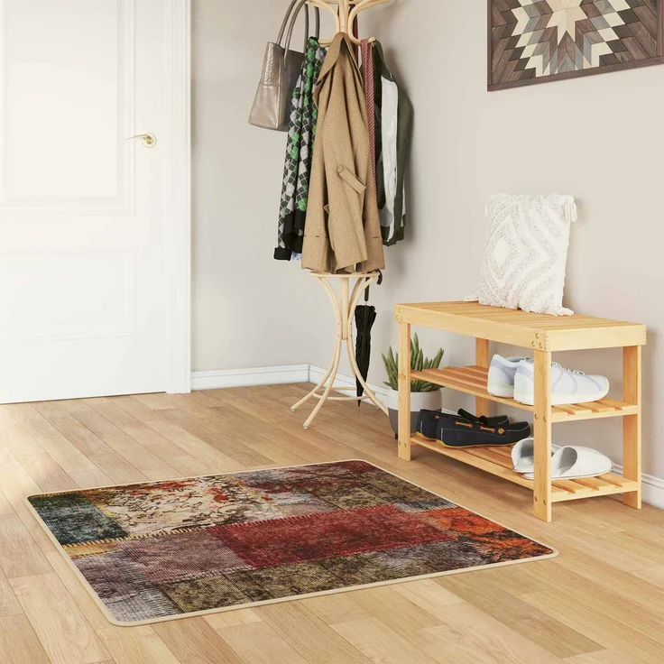 vidaXL Teppichläufer MARSA Mehrfarbig 100 x 100 cm Polyester und PVC 42023248 – Bild 1