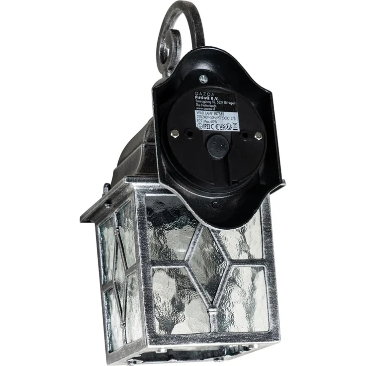 Qazqa Außen-Wandleuchte London, ohne Leuchtmittel, E27, Silber, Landhaus, Aluminium, 1-flammig – Bild 9