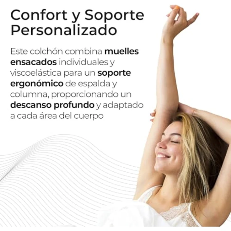 Somnia Descanso Viskoelastische Matratze Medical Premium 135x190 cm, ergonomisch und bequem, Dicke 30 cm, viskoelastische Federn, milbendicht, antibakteriell und hypoallergen – Bild 5