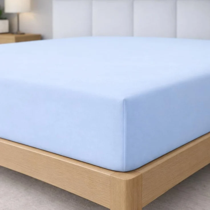 Degrees Home - Collection - Spannbettlaken – 100% Polyester, Hochwertige Mikrofaser, Rundum-Gummizug, Atmungsaktiv & Pflegeleicht, Oeko-Tex Standard -180 X 190 X 33 – Himmelblau