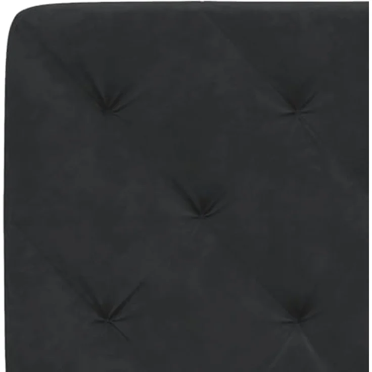 vidaXL Bett Kopfteil-Kissen Schwarz 100 cm Samt (1-tlg) – Bild 5