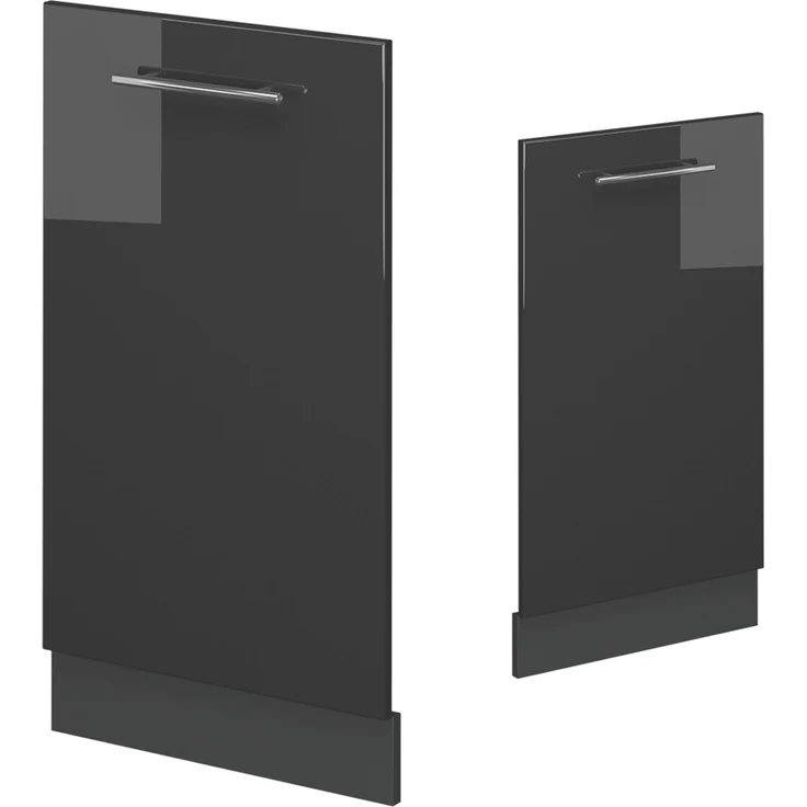Geschirrspülblende Fame-Line Anthrazit Hochglanz 45 cm ohne Arbeitsplatte Vicco – Bild 4