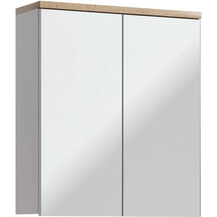 Badmöbel Waschplatz Set inkl. Keramikwaschtisch 60 cm 2-teilig SOLNA-56 Hochglanz weiß inkl. Standfüßen BxHxT ca.: 60 x 200 x 45 cm – Bild 2