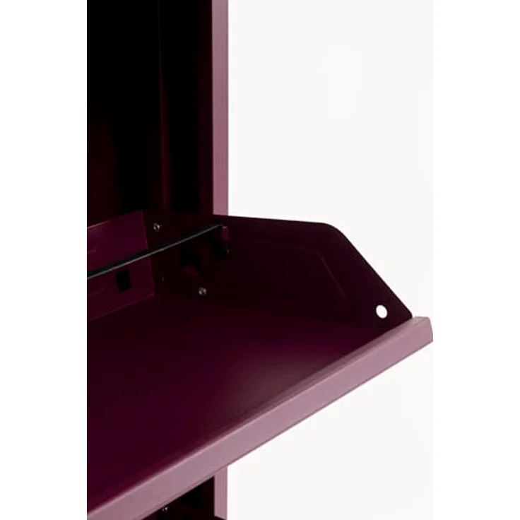 Kare Design Schuhschrank Caruso, Beere, 173 x 50 x 15 cm, Schuhablage, Schuhkipper, Schuhregal, mit 3 Klappen, für 6 Paar Schuhe, Stahl, Schmal, Platzsparend, Hoch, Eingangsbereich – Bild 4