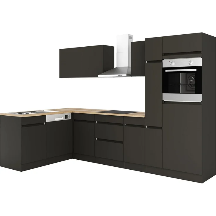 OPTIFIT Küchenzeile Roth, Stellmaße 300x175 cm, wahlweise mit E-Geräten, mit Apothekerschrank – Bild 4