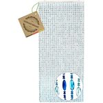 Kobolo Türvorhang Perlenvorhang OCEAN aus Kunststoff blau 90x200cm (1 St), Ösen, transparent