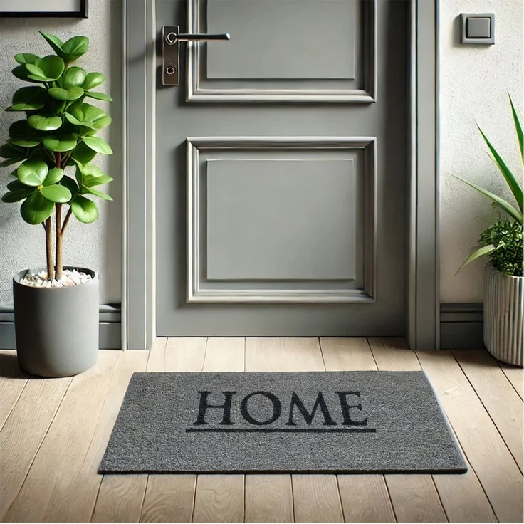 matches21 HOME & HOBBY Fußmatte Kokosmatte Home 26x75 cm schwarz als aussen Sauberlaufmatte, rechteckig, Höhe: 15 mm, Rutschfeste Spruch Kokos-Türmatte als Outdoor Schmutzfangmatte – Bild 2