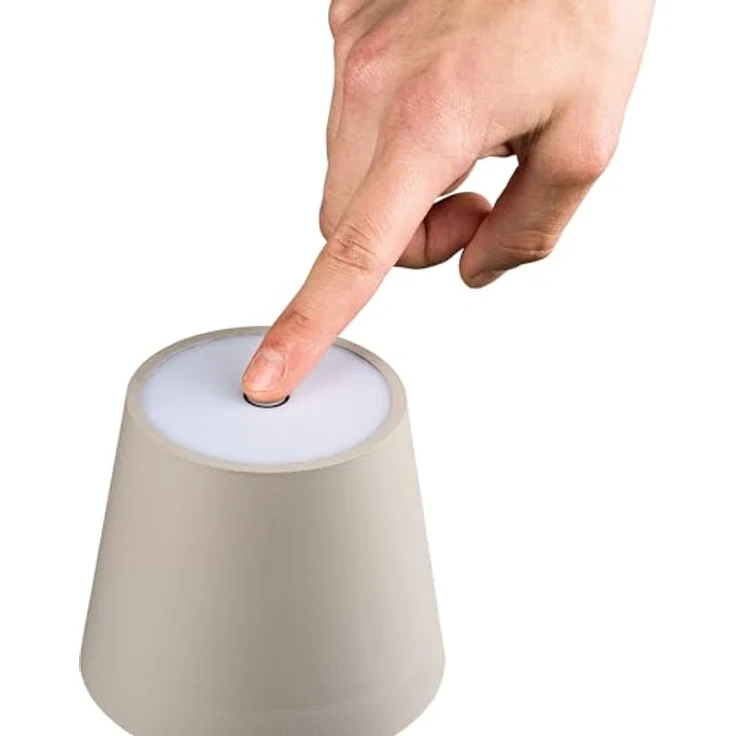 Idena 50153 Touch LED Tischlampe grau, dimmbar mit USB-Anschluss und zwei Höhen (24/38 cm) – Bild 5