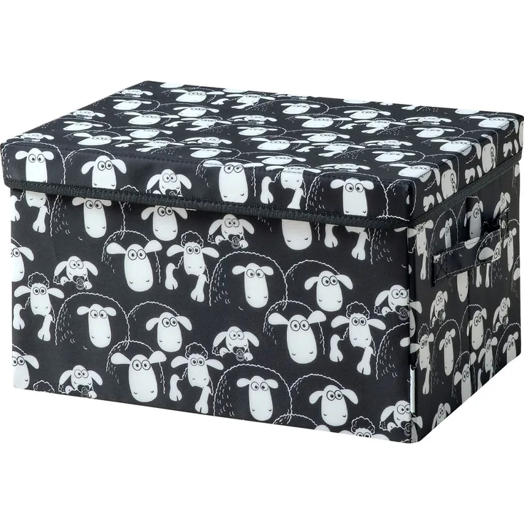 LIFENEY meets Shaun das Schaf Aufbewahrungsbox mit Deckel für Kinder - Box mit dem kultigen Schaf zum Verstauen von Spielzeug - 37 x 25 x 21 cm passend für jedes Kinderzimmer