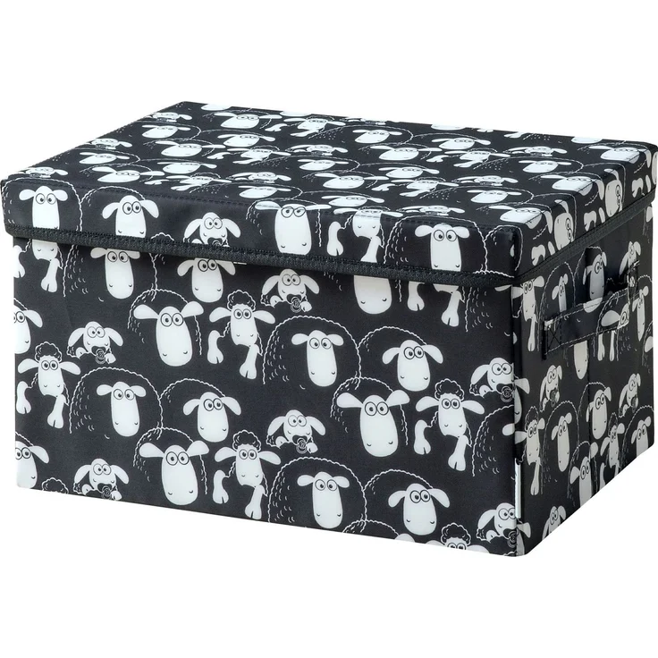 LIFENEY meets Shaun das Schaf Aufbewahrungsbox mit Deckel für Kinder - Box mit dem kultigen Schaf zum Verstauen von Spielzeug - 37 x 25 x 21 cm passend für jedes Kinderzimmer – Bild 1