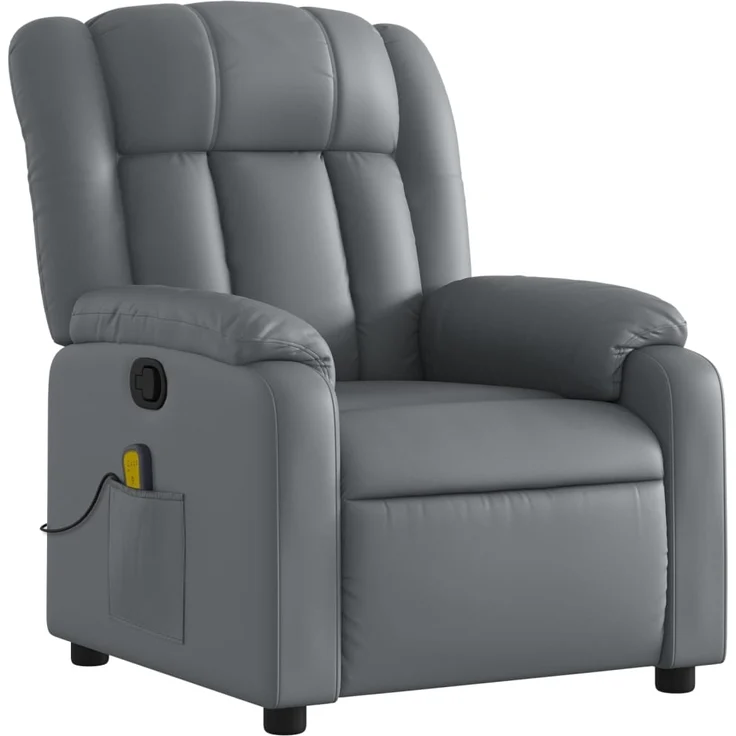 vidaXL Massagesessel Relaxsessel Grau Kunstleder 3205765 – Bild 2