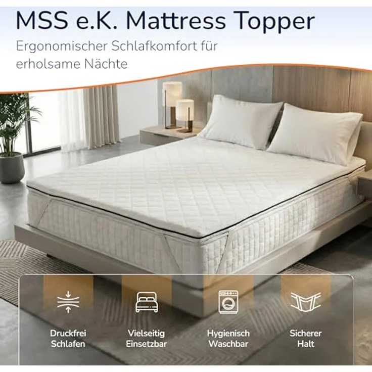 MSS e.K, Topper Komfortschaum Matratzentopper, 6 cm hoch, Komfortschaum, Made in Germany, Waschbar bei 60°C – Bild 3