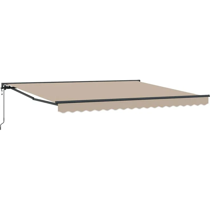 vidaXL Einziehbare Markise Beige 400x300 cm Stoff 3330622 – Bild 1