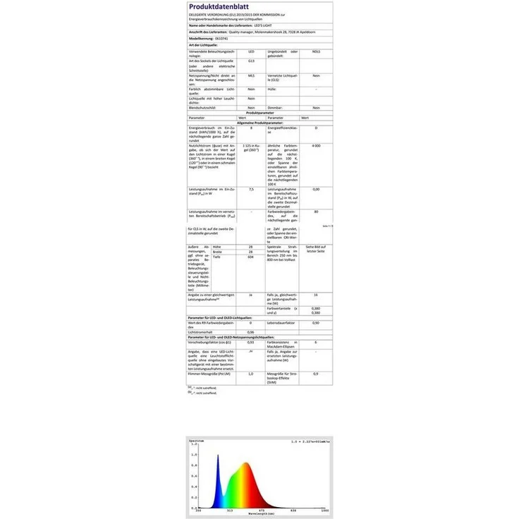 LED's light LED-Leuchtmittel 0610741 LED-Röhre, G13, 60 cm 14 Watt neutralweiß G13 mit Starter für KVG/VVG – Bild 2